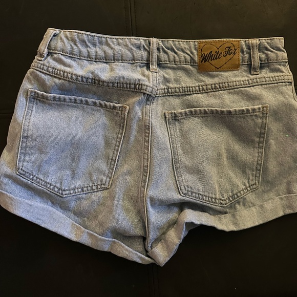White Fox Light Blue Denim Women's Shorts - Picture 4 of 5